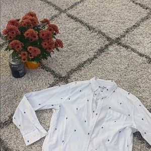 MENS: White Button Down Dress Shirt
